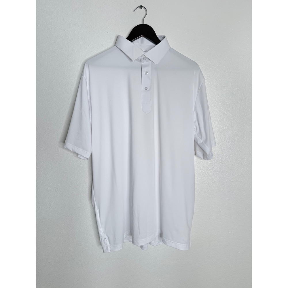 Collars & Co Mens XL Featherweight Relaxed Polo Shirt White